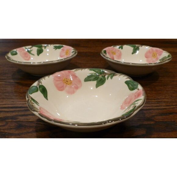 Vintage Franciscan Desert Rose Bowls 5 7/8" Set of 3 - Picture 2 of 3